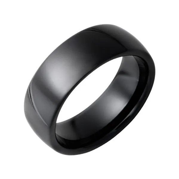 Black Ceramic Domed Band Wesche Jewelers Melbourne, FL