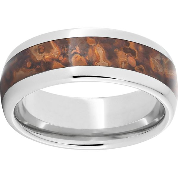 Serinium Dome Copper Inlay Band Wesche Jewelers Melbourne, FL