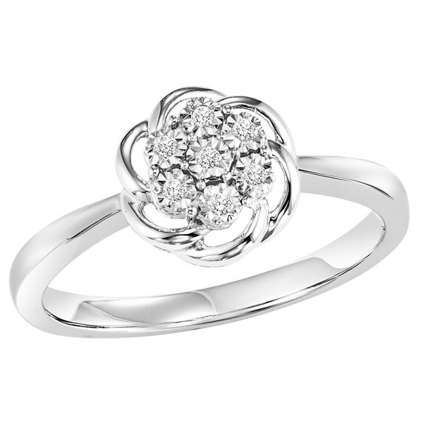  Flower Design Cluster Ring Wesche Jewelers Melbourne, FL