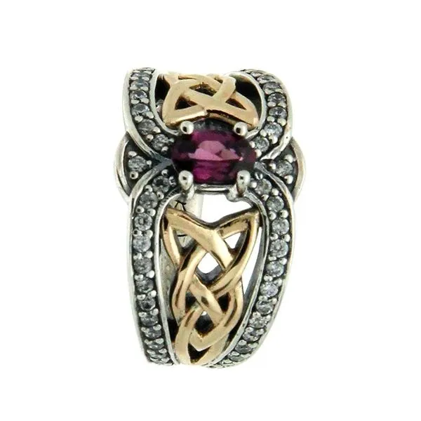 Celtic Rhodolite Garnet Ring by Keith Jack Wesche Jewelers Melbourne, FL