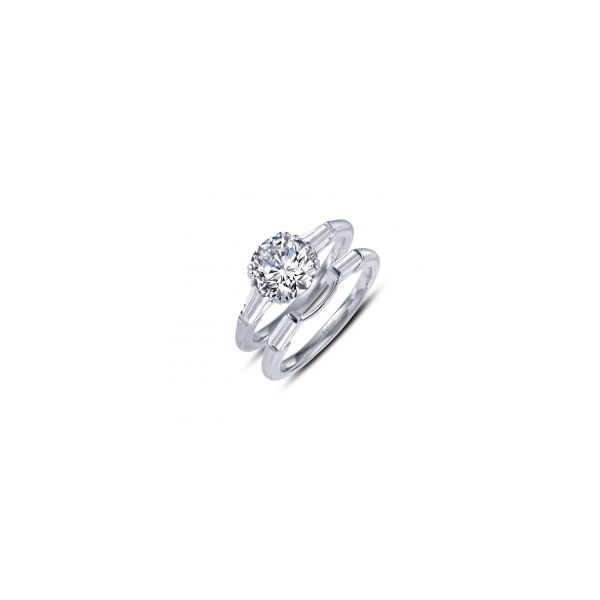 Diamond Solitaire Ring with Baguettes by Lafonn Wesche Jewelers Melbourne, FL
