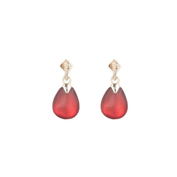 Red Tear Drop Lucite Earrings Wesche Jewelers Melbourne, FL