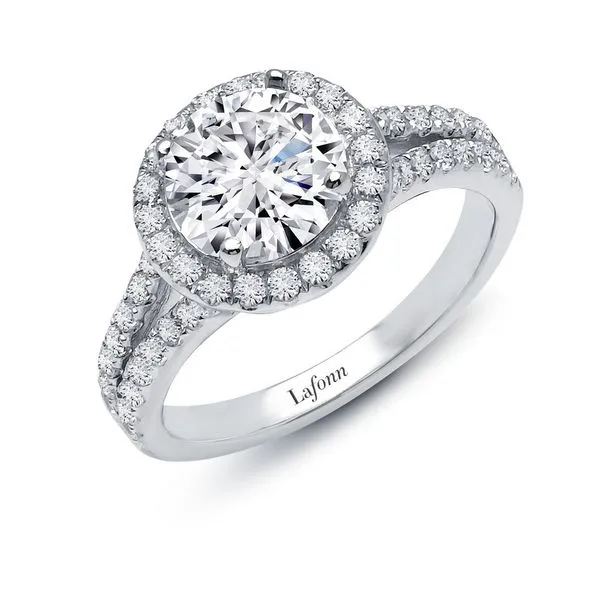 Simulated Diamond Halo Ring Wesche Jewelers Melbourne, FL