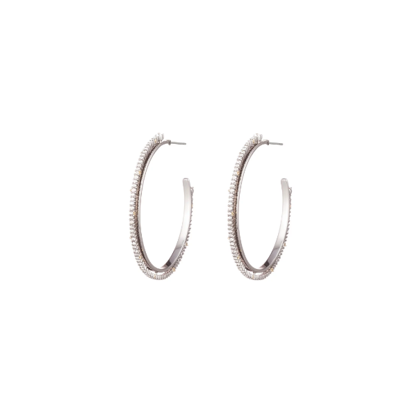 Crystal and Spike Hoop Earrings by Alexis Bittar Wesche Jewelers Melbourne, FL