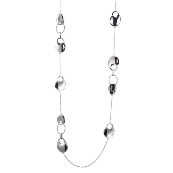 Crumpled Rhodium Statement Necklace Wesche Jewelers Melbourne, FL