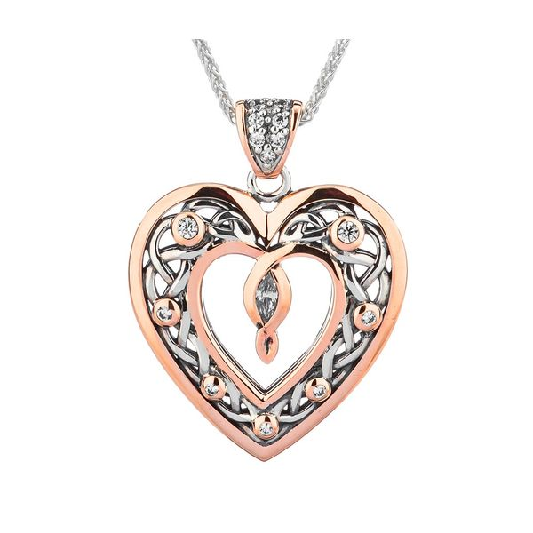 Double Sided Two-Tone Heart Pendant by Keith Jack Wesche Jewelers Melbourne, FL