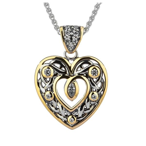 Small Double Sided Heart Pendant by Keith Jack Wesche Jewelers Melbourne, FL