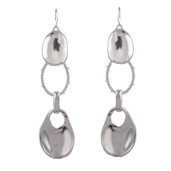 Crumpled Rhodium Earrings by Alexis Bittar Wesche Jewelers Melbourne, FL