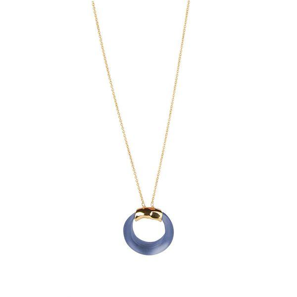 Blue Circle Lucite Pendant Wesche Jewelers Melbourne, FL