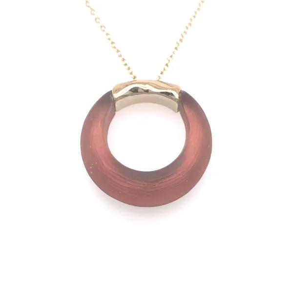 Brown Lucite Circle Pendant Wesche Jewelers Melbourne, FL