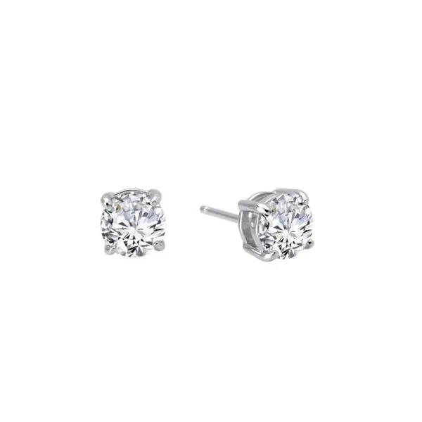 Simulated Diamond Four-Prong Stud Earrings by Lafonn