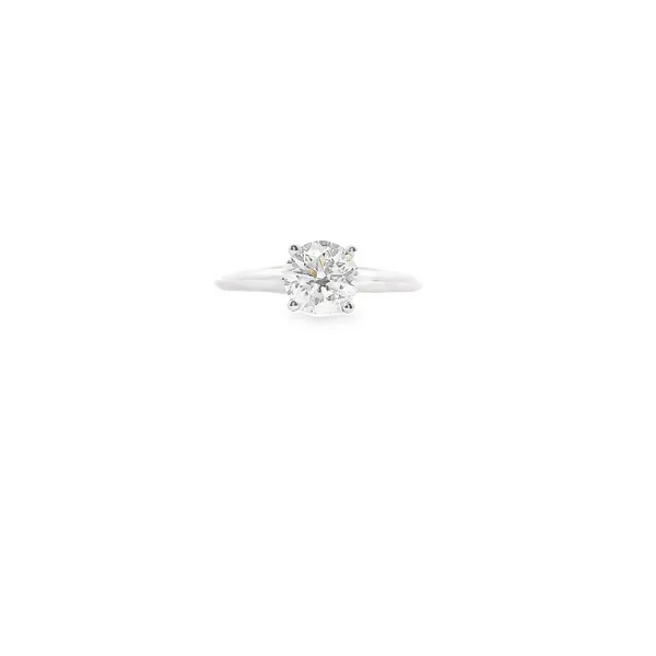 14K White Gold .90CT Round Brilliant Cut Diamond Ring West and Company Auburn, NY