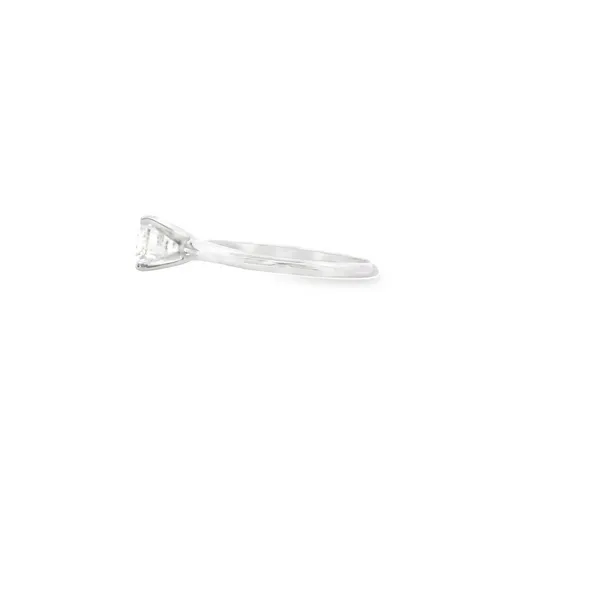14K White Gold 1.00CT Round Brilliant Cut Diamond Solitaire Ring Image 2 West and Company Auburn, NY