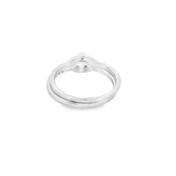 14K White Gold Salt and Pepper Bezel Set Marquise RIng with Band Image 3 West and Company Auburn, NY