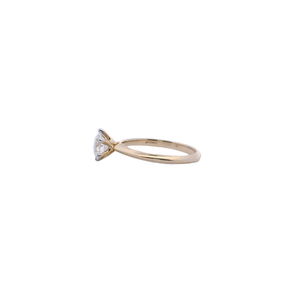 14K Yellow Gold Round Brilliant Ideal Cut Laboratory Grown 6 Prong Solitaire Ring 1.04CT Image 2 West and Company Auburn, NY