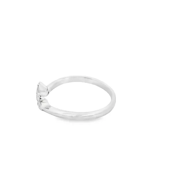 18K White Gold .22CTW Curved Diamond Nesting Band Image 2 West and Company Auburn, NY