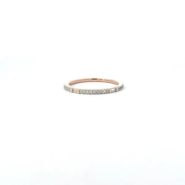 10K Rose Gold Baguette and Round Diamond Band (.13CTW) West and Company Auburn, NY