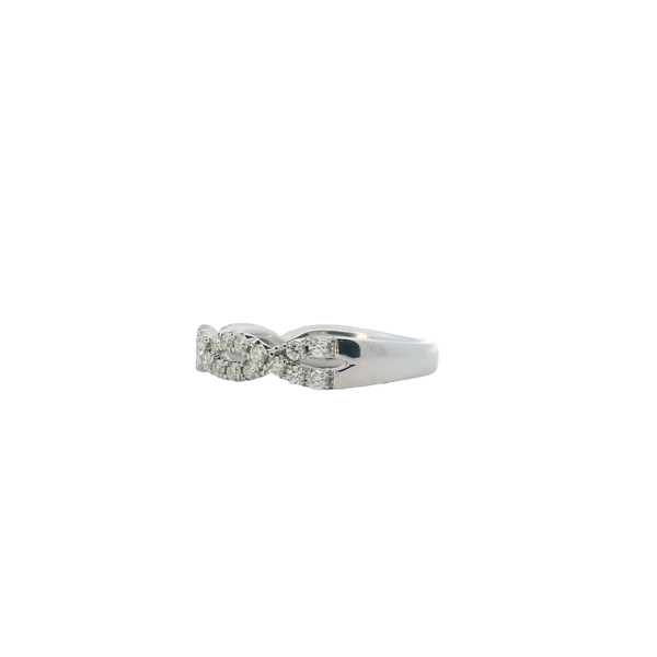 14K White Gold Diamond Band 0.50 CT TW Diamonds GH-SI WB4305N Image 2 West and Company Auburn, NY