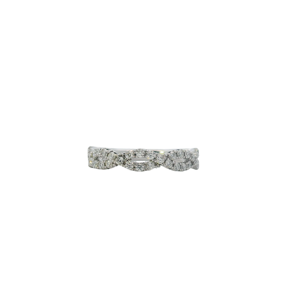 14K White Gold Diamond Band 0.50 CT TW Diamonds GH-SI WB4305N West and Company Auburn, NY