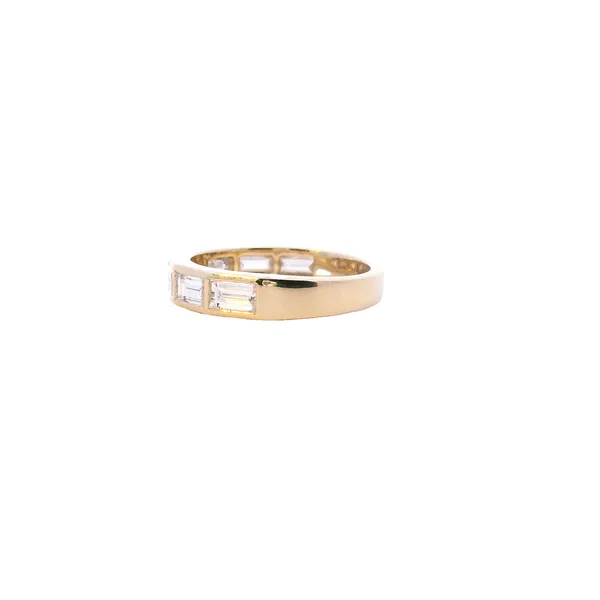14K Yellow Gold 1.50CTW Laboratory Grown 7 Stone Baguette Diamond Ring Image 2 West and Company Auburn, NY