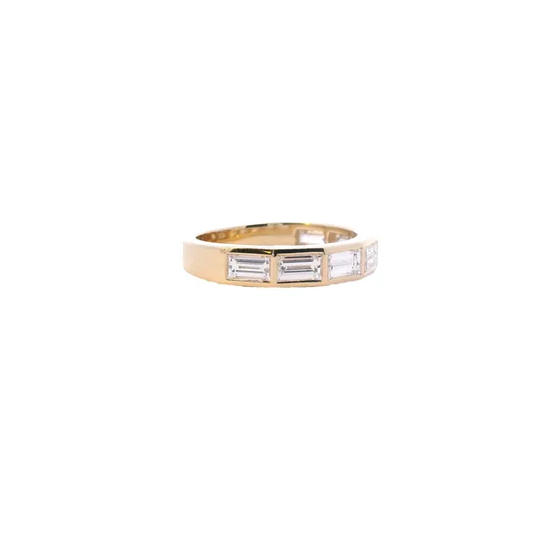 14K Yellow Gold 1.50CTW Laboratory Grown 7 Stone Baguette Diamond Ring Image 3 West and Company Auburn, NY