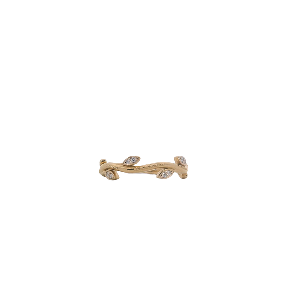 14K Yellow Gold Diamond Vine Band West and Company Auburn, NY
