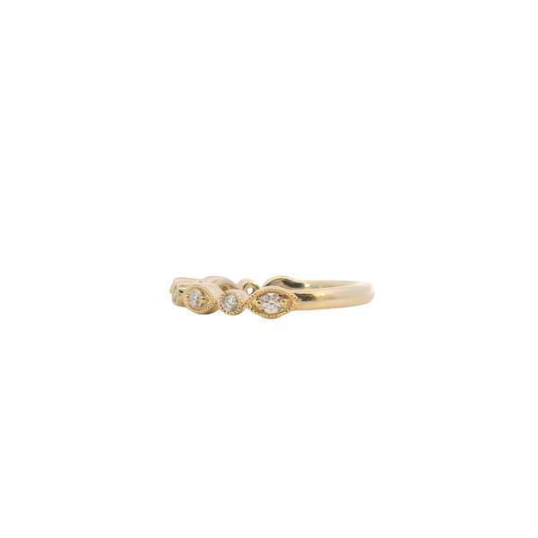14K Yellow Gold Diamond Band 0.25 CT TW Diamonds G VS2 Image 2 West and Company Auburn, NY