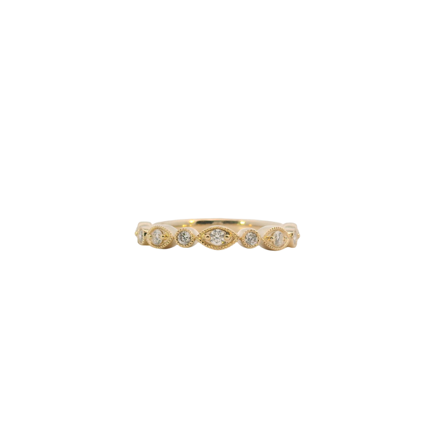 14K Yellow Gold Diamond Band 0.25 CT TW Diamonds G VS2 West and Company Auburn, NY