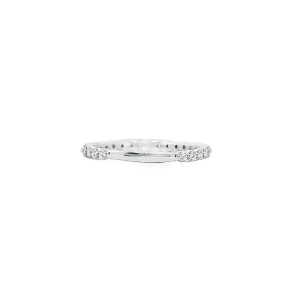 14K White Gold 1/3ct Round Diamond Shared Prong Style Band Image 3 West and Company Auburn, NY