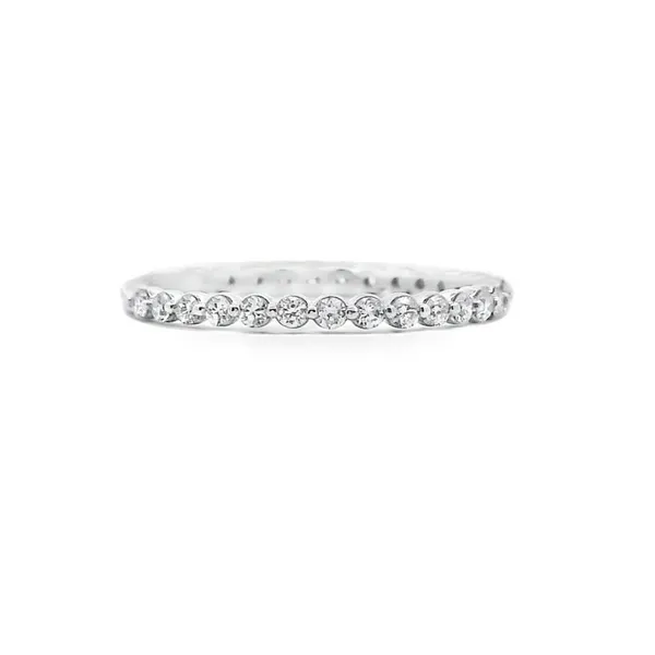 14K White Gold 1/3ct Round Diamond Shared Prong Style Band Image 4 West and Company Auburn, NY