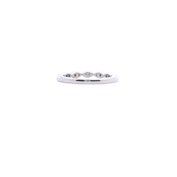 14K White Gold Marquise Style Diamond Band With Milgrain Detail .25TDW Image 3 West and Company Auburn, NY