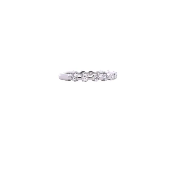 Platinum Single Shared Prong Diamond Band .78CTW G/SI Image 4 West and Company Auburn, NY