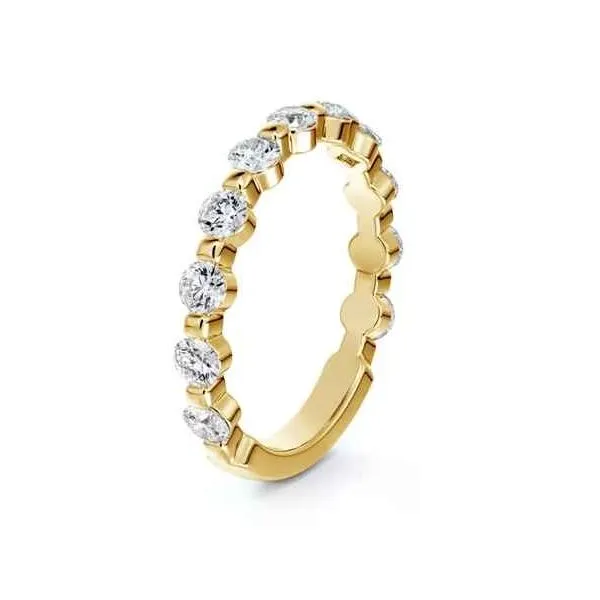 18K Yellow Gold Single Shared Prong Diamond Band 1.10CT SI1/G West and Company Auburn, NY