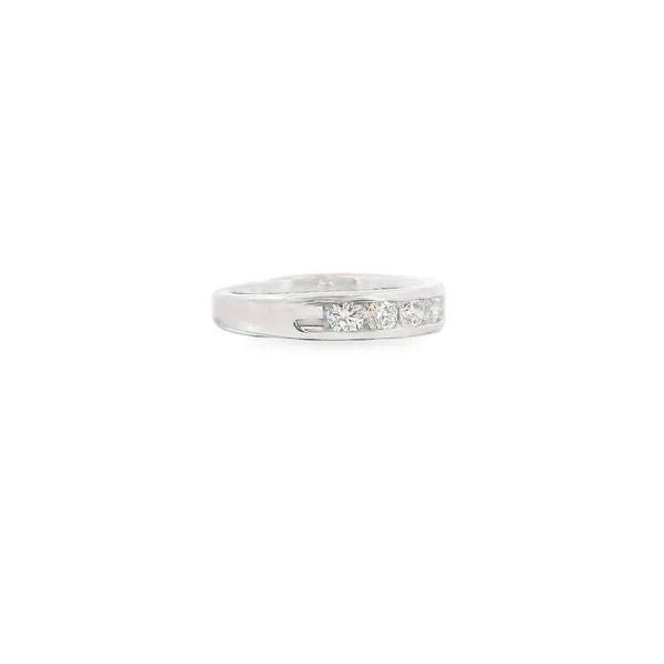 14K White Gold 1CTW Channel Cut Diamond Band Image 4 West and Company Auburn, NY