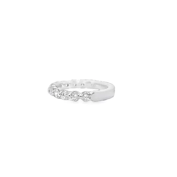 14K White Gold Hidden Message Diamond Band 1.00CTW (1 4 3) Image 2 West and Company Auburn, NY