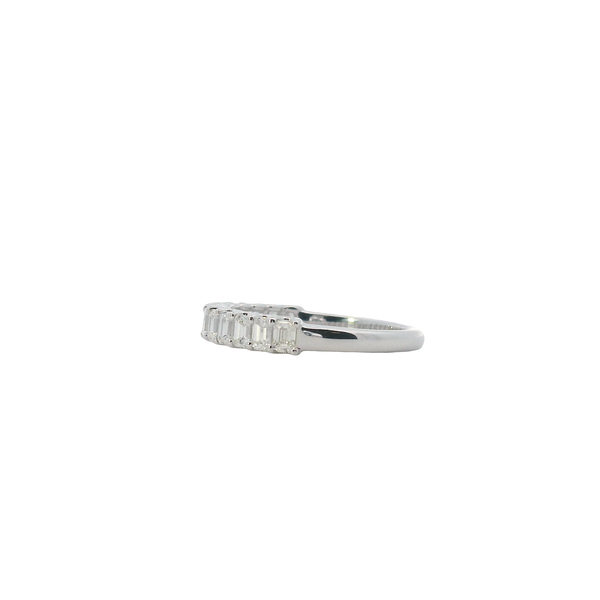 14K White Gold Emerald Cut Diamond Band 1.05CTW G VS2 Image 2 West and Company Auburn, NY