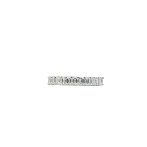 14K White Gold Emerald Cut Diamond Band 1.05CTW G VS2 West and Company Auburn, NY