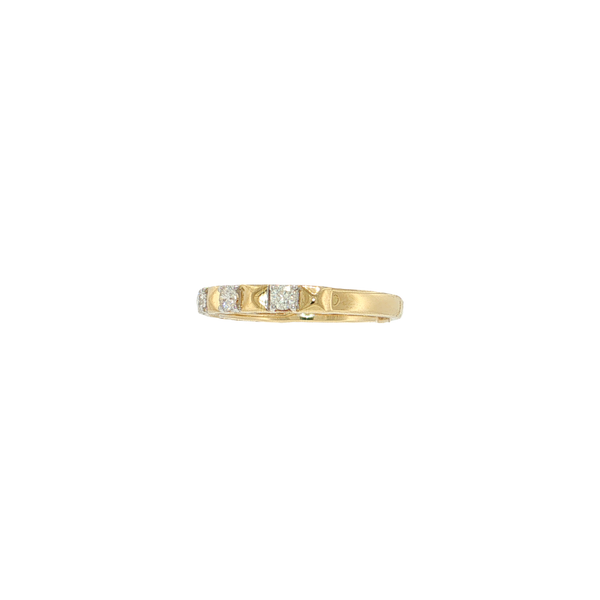 14K Yellow Gold Diamond and Gold Ring Image 2 West and Company Auburn, NY