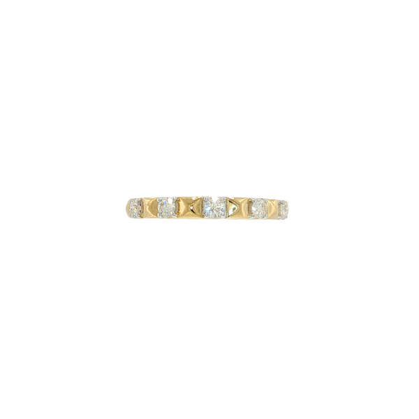 14K Yellow Gold Diamond and Gold Ring West and Company Auburn, NY
