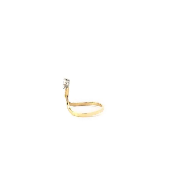 14K Yellow Gold .50CTW Diamond Custom V Shaped Ring Image 2 West and Company Auburn, NY