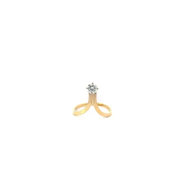 14K Yellow Gold .50CTW Diamond Custom V Shaped Ring West and Company Auburn, NY