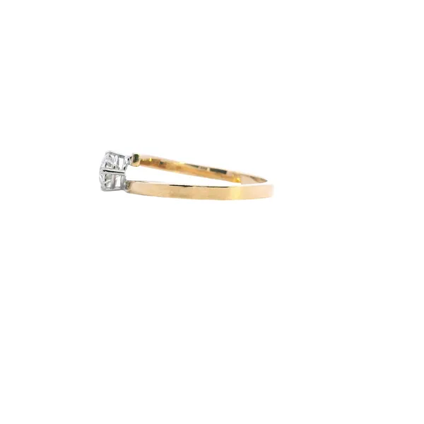 14K Yellow Gold 1/2Ct Diamond Bypass Design Ring Image 2 West and Company Auburn, NY