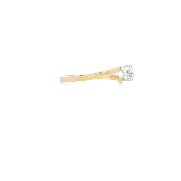 14K Yellow Gold 1/2Ct Diamond Bypass Design Ring Image 4 West and Company Auburn, NY