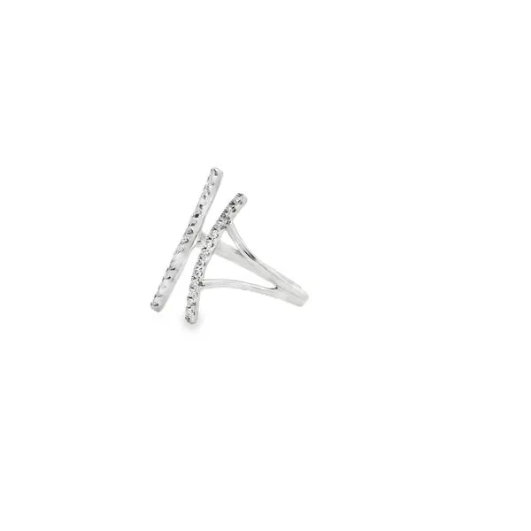 14K White Gold Negative Space Fashion Ring .25CTW Image 2 West and Company Auburn, NY