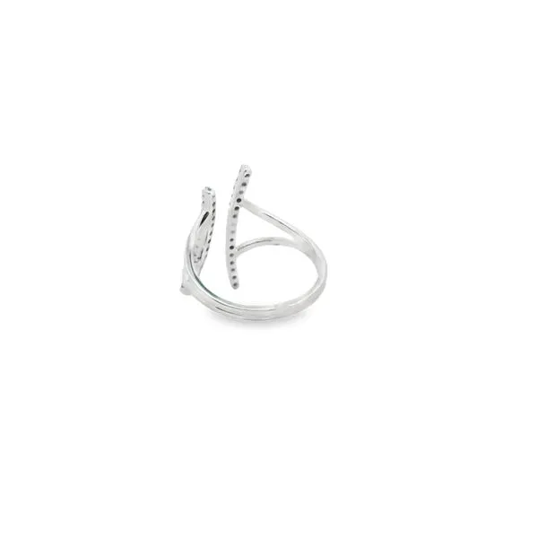 14K White Gold Negative Space Fashion Ring .25CTW Image 3 West and Company Auburn, NY