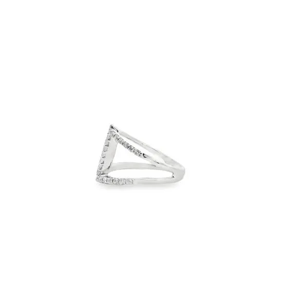 14K White Gold .44CTW Diamond Negative Space Ring Image 2 West and Company Auburn, NY