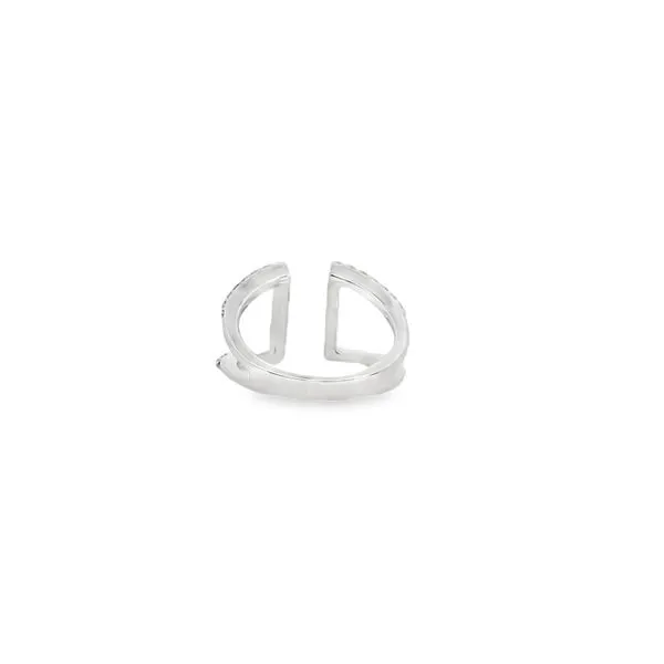 14K White Gold .44CTW Diamond Negative Space Ring Image 3 West and Company Auburn, NY