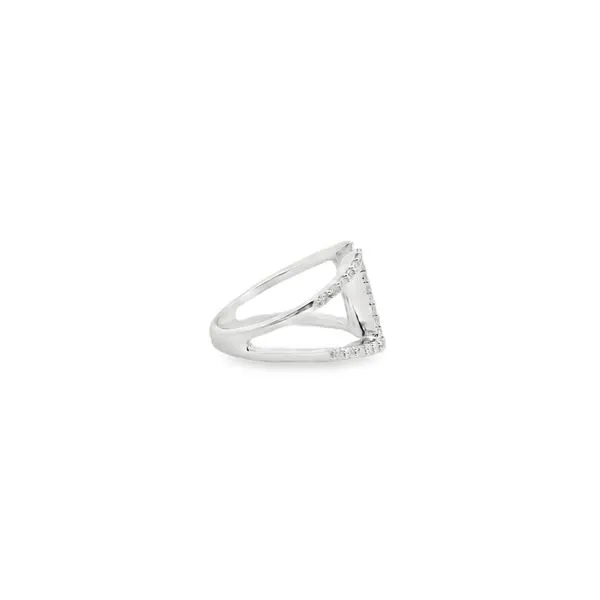 14K White Gold .44CTW Diamond Negative Space Ring Image 4 West and Company Auburn, NY
