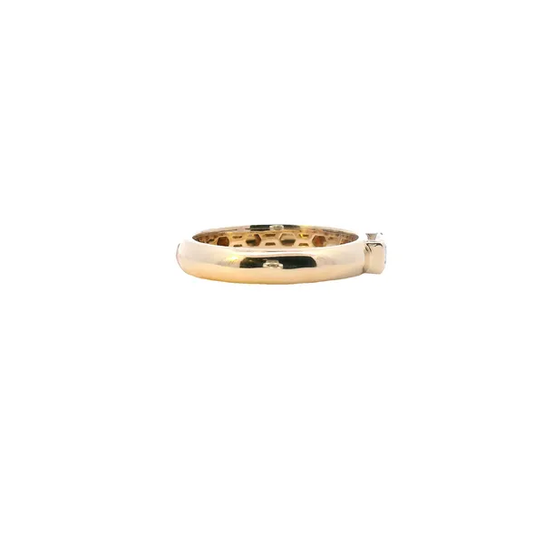 14K Yellow Gold Band with Laboratory Grown East - West Emerald Cut Diamond Image 3 West and Company Auburn, NY