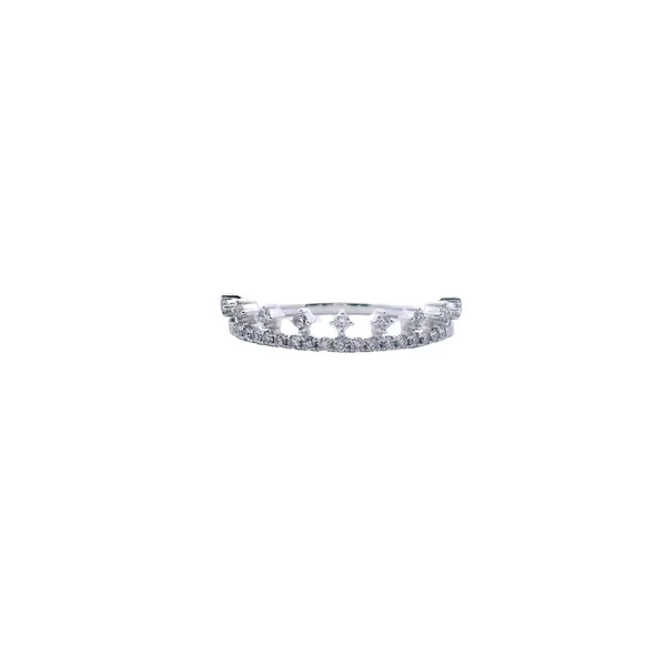 14K White Gold .20 CTW Diamond Tiara Ring Image 2 West and Company Auburn, NY